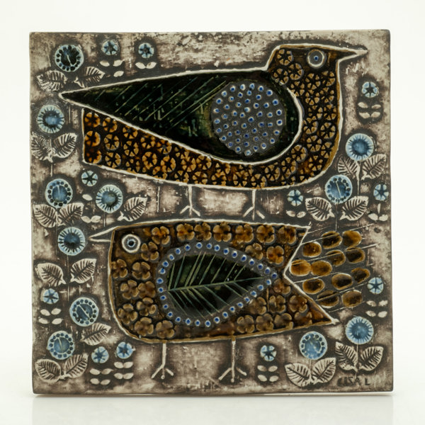 LISA LARSON, väggrelief, "Fåglar"