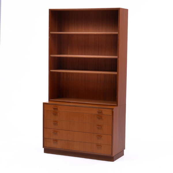 BOKHYLLESYSTEM, 2 delar, 1960/70-tal