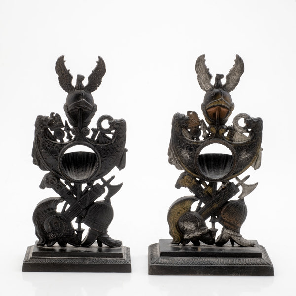 FICKURSSTÄLL, 2 st, gjutjärn, 1800-tal