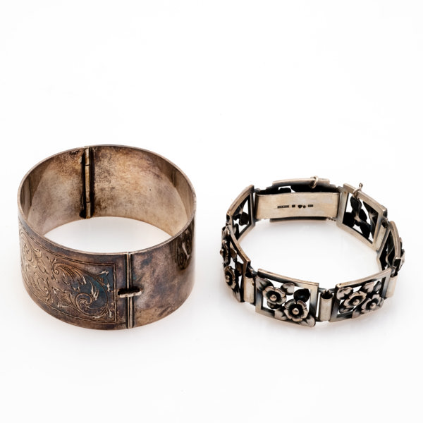 ARMBAND, 2 st, silver