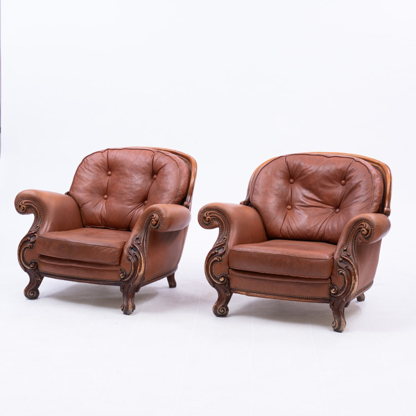 FÅTÖLJER, ett par, 1900-tal