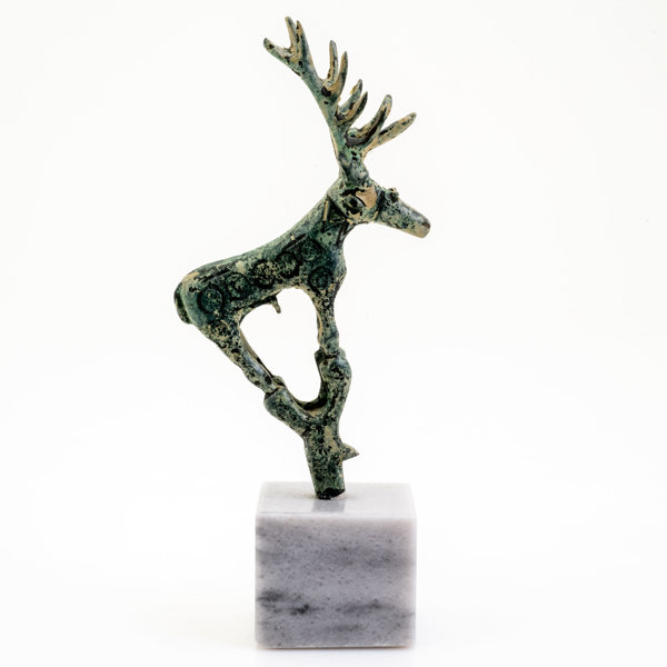 SKULPTUR, samtida, grönpatinerad brons