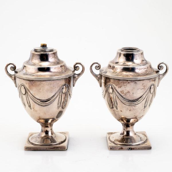 POKALER, ett par, silver, England