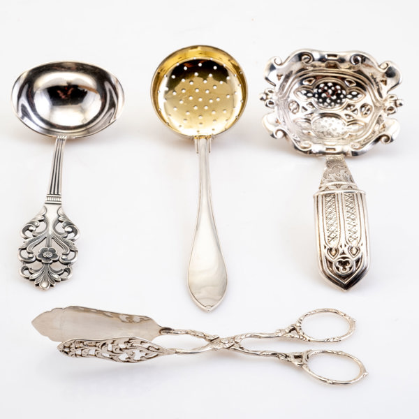 SKEDAR, 3 ST, SOCKERTÅNG, silver