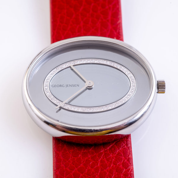 GEORG JENSEN, damarmbandsur, stål