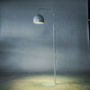 GOLVLAMPA, Philips, vitlackerad metall