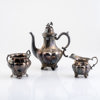 KAFFESERVIS, silver, 3 dlr, rokokostil