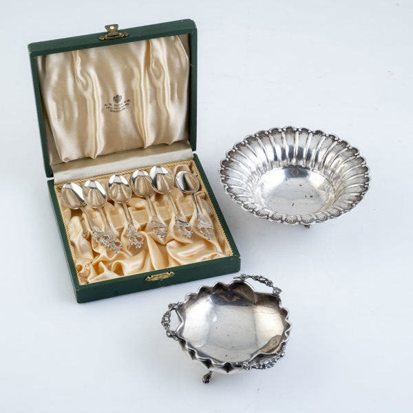 SKEDAR, SKÅLAR, 2 st, silver