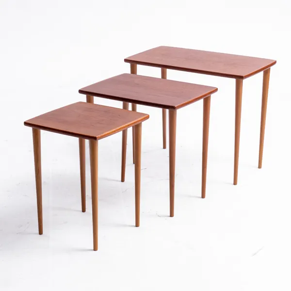 SATSBORD, 3 dlr, teak, 1950-tal