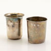 SUPKOPPAR, 6 ST, silver, samt bägare Sterling silver
