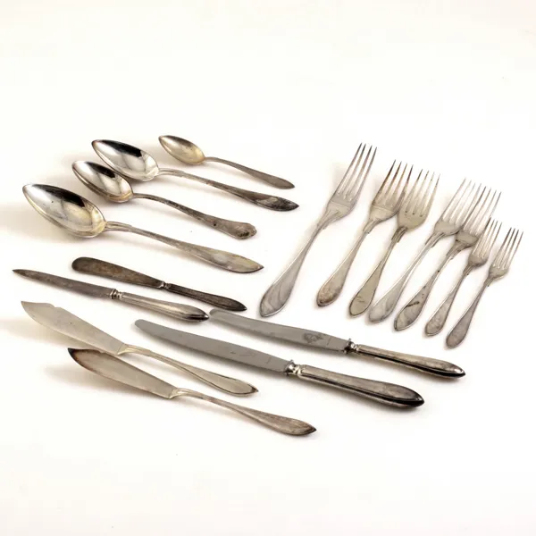 BESTICK, silver, modell svensk spets