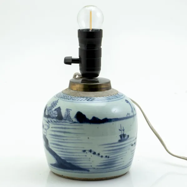 BORDSLAMPA, porslin, Kina,17/1800-tal
