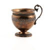 CHOKLADKOPP med fat, silver, Frankrike, 1800-tal