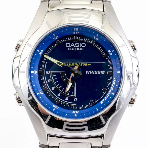 CASIO, armbandsur, illuminator, stål