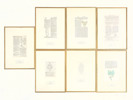 GRAVYRER/BOKBLAD, 7 st, 1400-1600-tal