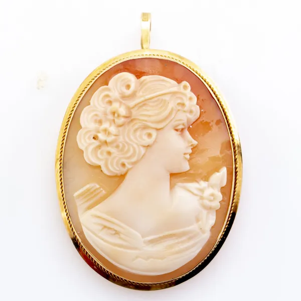 HÄNGE / BROSCH, 18 k guld