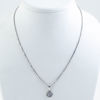 COLLIER med HÄNGE, 18 k vitguld
