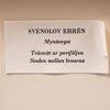 SVEN-OLOF EHRÉN (1927-2004)