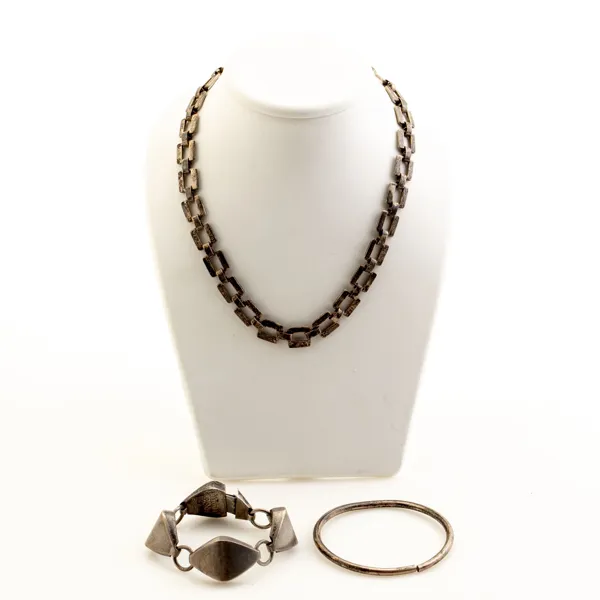 ARMBAND, 2 st, COLLIER, silver