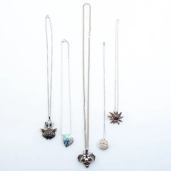 COLLIER MED HÄNGEN, 5 st, silver