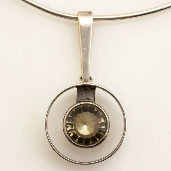 HALSRING MED HÄNGE, silver