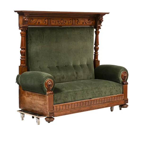 SOFFA, bäddbar, Nyrenässans, 1890-tal