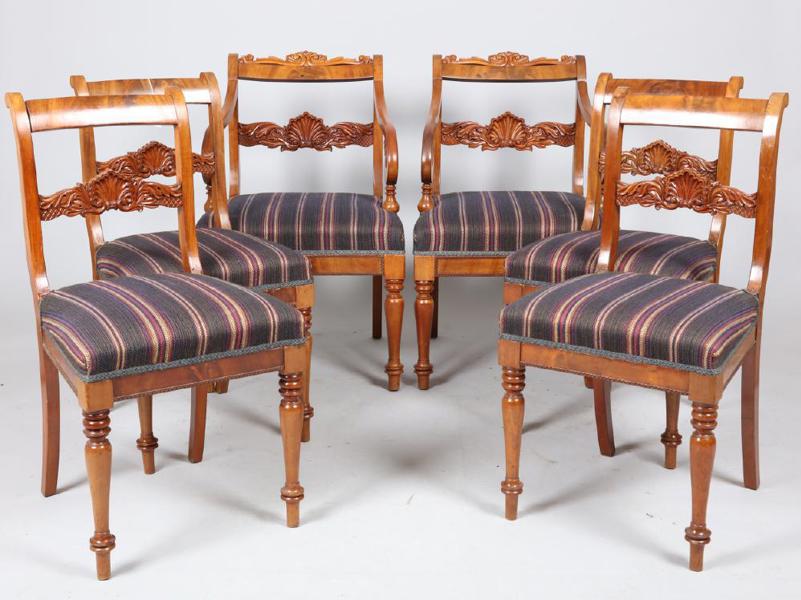Karmstolar, 1 par, samt stolar, 4 st, 1800-talets mitt, Senempire, mahogny_457a_8daf8a137a94172_lg.jpeg