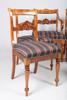 Karmstolar, 1 par, samt stolar, 4 st, 1800-talets mitt, Senempire, mahogny