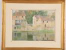 Stina Forsell (1906-1970), motiv från Moret Sur Loing, signerad 1950, olja på pannå