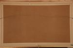 Eugen Sandgren, tillskriven, gårdsporträtt, olja på pannå, bildmått 49 x 82 cm