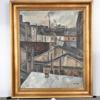 René Durey (Frankrike, 1890-1959), utsikt över hustak, signerad, olja på duk, bildmått 61x50 cm