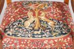 Karmstol, 1900-tal, Barockstil, broderad rygg och sits av figurscener