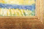 Gunilla Bardanzellu (1943-2014), sydländskt landskap, signerad, olja på duk, bildmått 21 x 37 cm