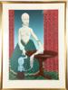 Bert-Johnny Nilsson (1934-2004), surrealistisk kvinnofigur, signerad -73, numrerad 78/150, färglitografi, bildmått 78 x 55 cm