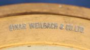 Kompass, Einar Weilbach & Co Ltd, Copenhagen, 1900-talets första hälft, mässing, höjd 11, kompassens diam 21 cm