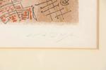André Masson (1896-1987), ansikte, Illustration U André Mauruois Les E´Rophages, 1960