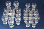 Glas, 25 st, med luftbubbla, bestående av 12 ölglas, 13 vinglas