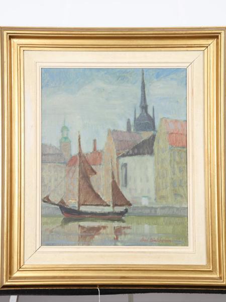 Axel Birkholm (1909-1984), gamla stan, signerad, olja på pannå, bildmått 46 x 38 cm_691a_8daf8a2bb5ac3e0_lg.jpeg