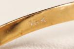 Ring, 18k guld, med grön Beryll, stl 17,25 mm, totalvikt 6,2 gram