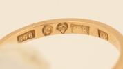 SLÄTA RINGAR, 2 st, och 3 st lås, 18K guld,