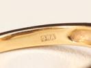 Ring, 18k guld, med 14 st briljantslipade diamanter, ca 0,17 ctv, stl 17,75 mm, vikt 4,2 gram