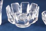 Skål, Orrefors, "Corona", vas, Orrefors, skål Kosta, höjd 7,5 - 14,5 cm