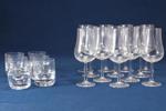 Vinprovarglas, 12 st, selterglas, 6 st, Kosta Boda, i parti