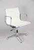 Charles and Ray Eames, efter, kontorsstol med armstöd, "EA 117", snurrbar, höj och sänkbar, stomme i aluminium, sits och rygg i vit nylonklädsel