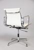 Charles & Ray Eames, efter, kontorsstol med armstöd, "EA 117", snurrbar, höj och sänkbar, stomme i aluminium, sits och rygg i vit nylonklädsel