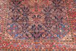 Mahal, Iran, Orientmatta, semiantik, handknuten, blå botten med röd huvudbård, 288 x 230 cm