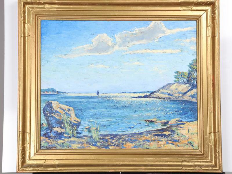 A.Witzmann (1900-tal), kustbild från Nynäshamn, signerad, olja på pannå, bildmått 50 x 60 cm_766a_8daf8a32c7ff620_lg.jpeg