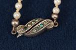 Pärlcollier, 2 st, med silverlås, längd 44 resp 60 cm