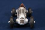 Leksaksbil, Schuco Studio 1050, Mercedes Benz, racerbil, silverfärgad, urverksdriven, längd 14 cm
