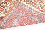 Hamadan, Iran, Orientmatta, semiantik, handknuten, beige botten med röd huvudbård, 162 x 99 cm